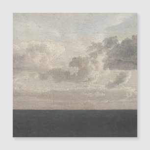 Dark sea, Oil on canvas, vintage art,