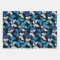 Dark Seamless Pattern with Blue Butterflies Morpho