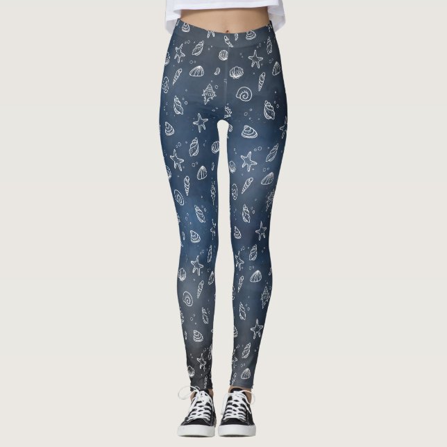 Dark Seas Seashell Leggings (Front)
