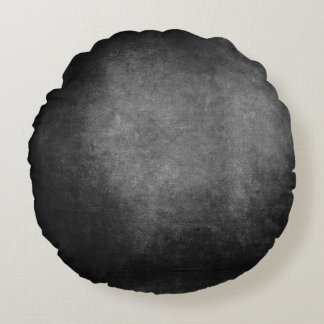 Dark Shadow Grunge Background - Dark Grey Round Cushion