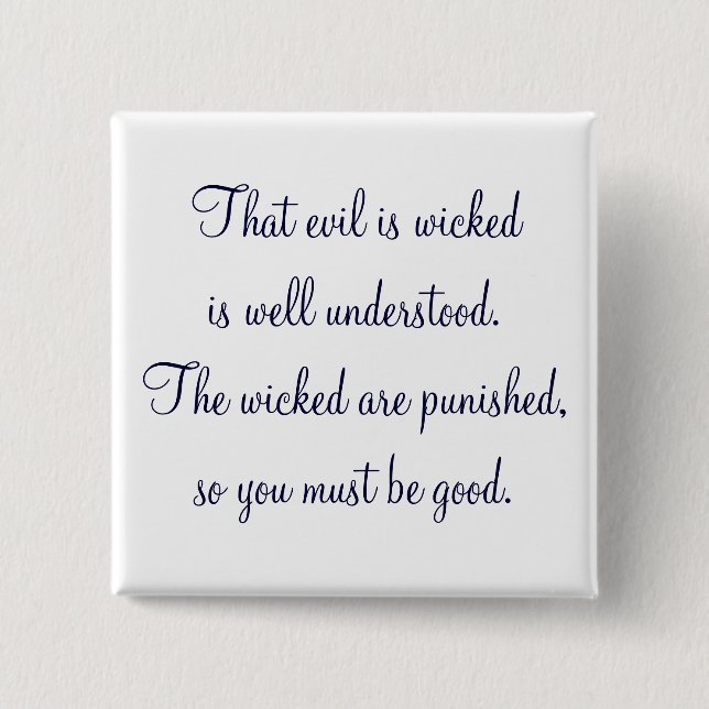 Dark Shadows Quote 15 Cm Square Badge (Front)