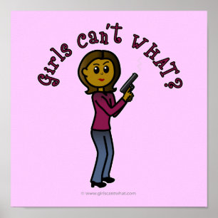 Dark Sharpshooter Girl Poster