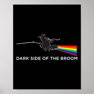 Dark Side Of The Broom Clic Rock Witch Funny Hallo Poster