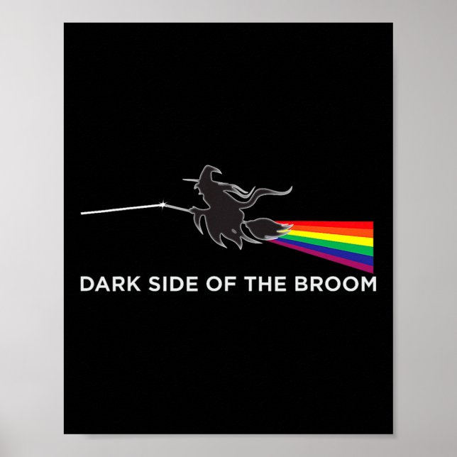 Dark Side Of The Broom Clic Rock Witch Funny Hallo Poster (Front)