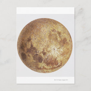 Dark side of the moon, illustration postcard