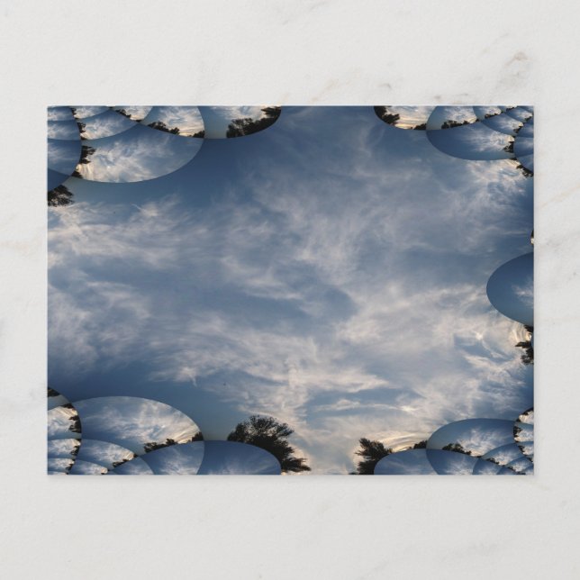 Dark Skies with A Fractal Trace Postcard (Front)