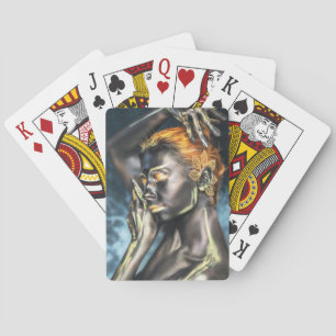 Dark Skin Body Painting Playing Cards