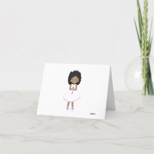 Dark Skin Girl Holy Communion Thank You Cards