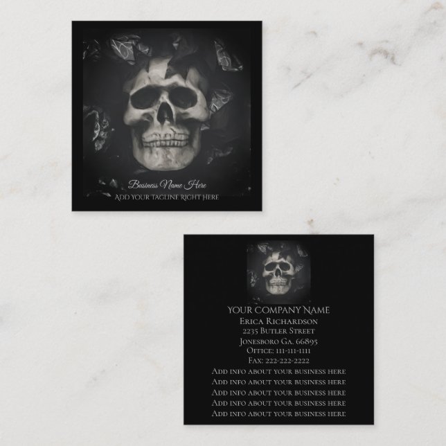 Dark Skull Business Cards (Front/Back)
