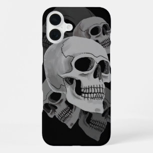 Dark Skull Cluster iPhone 16 Plus Case