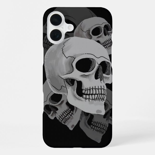 Dark Skull Cluster iPhone Case (Back)