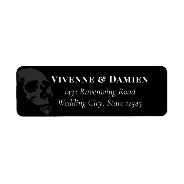 Dark Skull Elegant Goth Wedding  (Front)