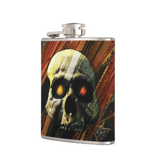 Dark Skull Hip Flask