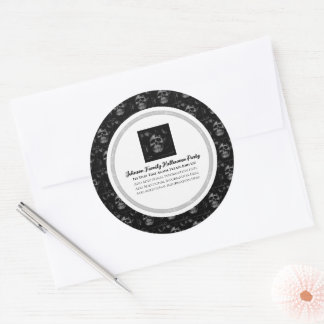 Dark Skull Party Stickers