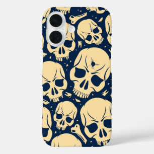 Dark Skull Pattern  iPhone 16 Case