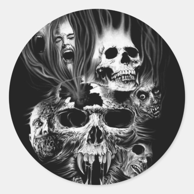 Dark Skull Stickers (Front)