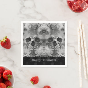 Dark Skulls Halloween Party Napkin