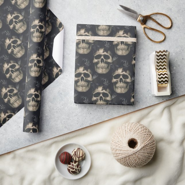 Dark Skulls  Wrapping Paper (Crafts)