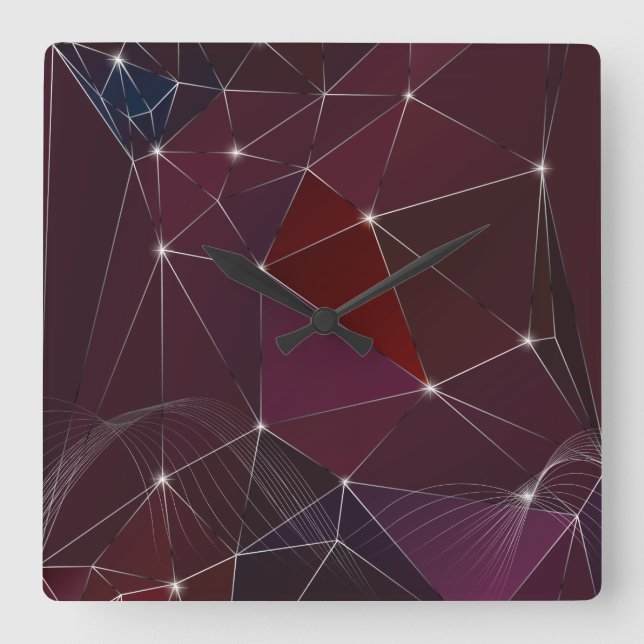 Dark Sky Geometric Abstract Clock (Front)