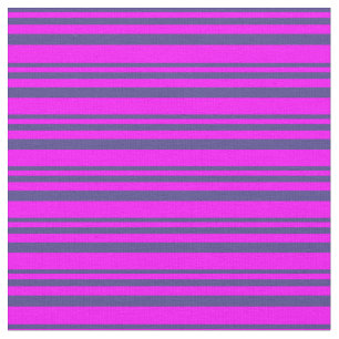Dark Slate Blue and Fuchsia Colored Lines Fabric