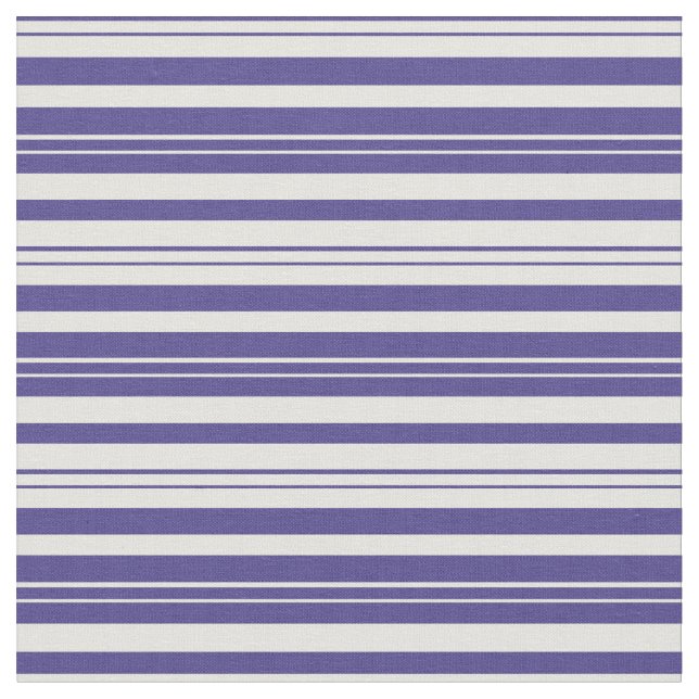 Dark Slate Blue and Light Yellow Stripes Pattern Fabric (Close Up)