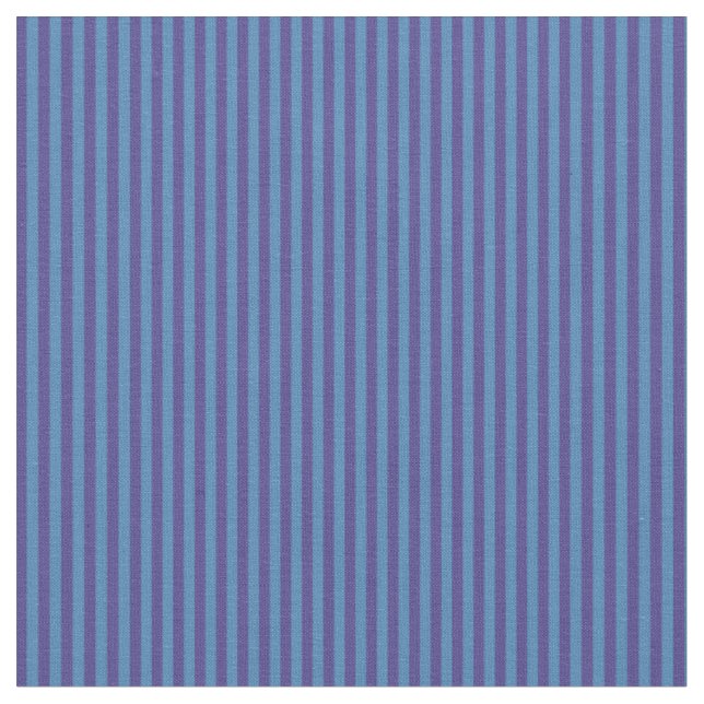 Dark Slate Blue & Blue Coloured Stripes Fabric (Close Up)