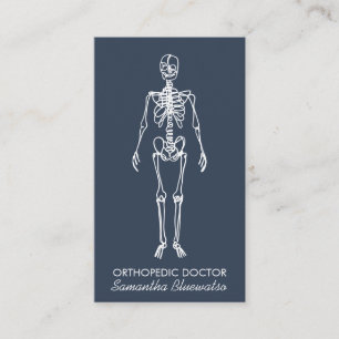 Dark Slate Blue doctor Skeleton orthopaedic Business Card