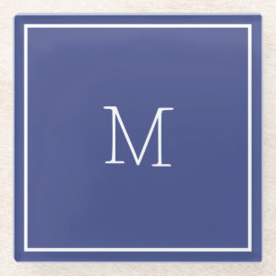 Dark Slate Blue Glass Coaster