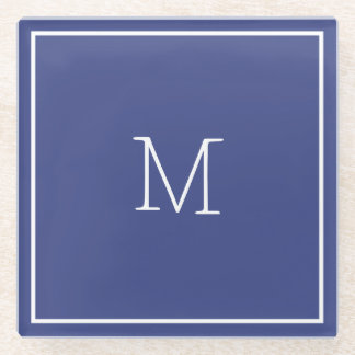 Dark Slate Blue Glass Coaster