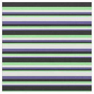 Dark Slate Blue, Light Cyan, Light Green & Black Fabric