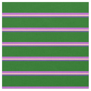 Dark Slate Blue, Light Pink, Orchid & Dark Green Fabric