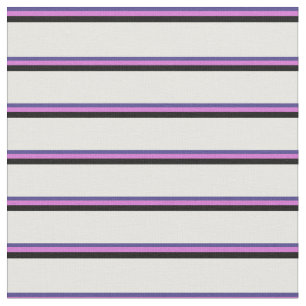 Dark Slate Blue, Orchid, Black & White Lines Fabric
