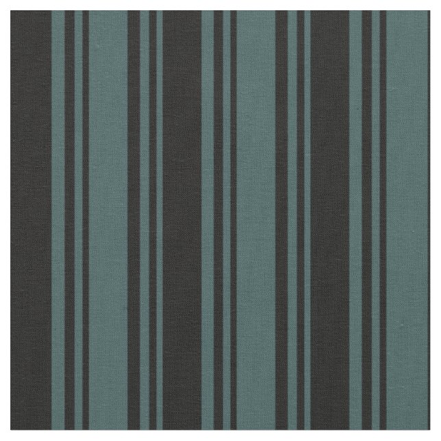 Dark Slate Grey and Black Coloured Lines Fabric (Close Up)