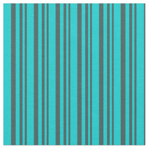 Dark Slate Grey and Dark Turquoise Coloured Lines Fabric