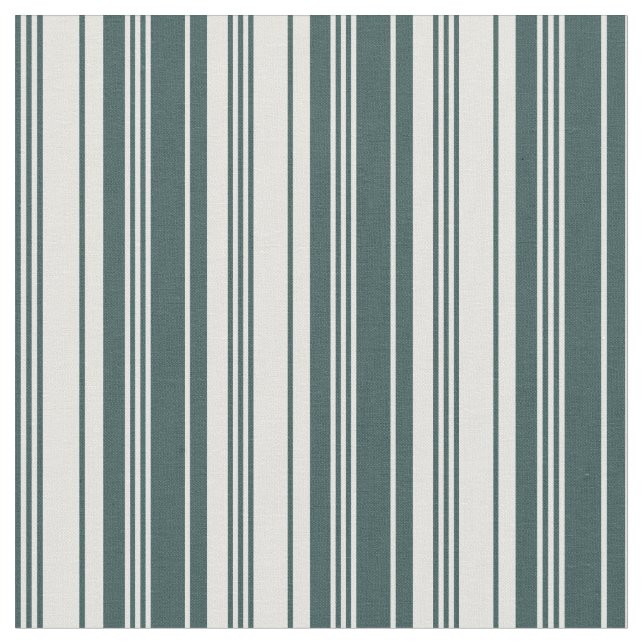 Dark Slate Grey and Light Cyan Coloured Lines Fabric (Close Up)
