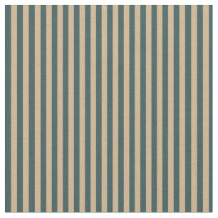Dark Slate Grey and Tan Coloured Stripes Fabric