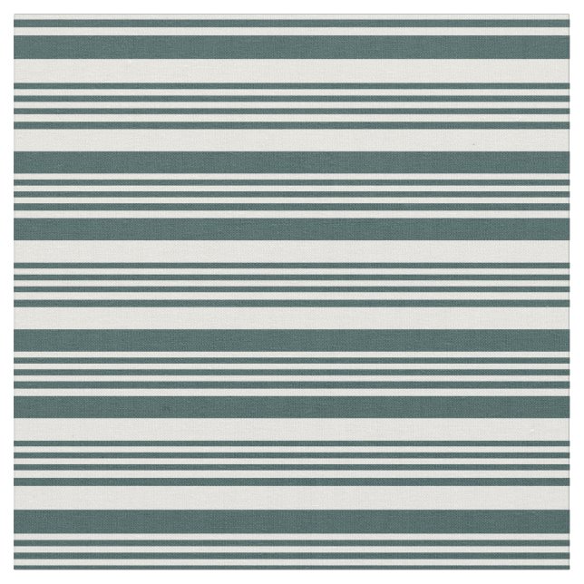 Dark Slate Grey and White Coloured Lines Fabric (Close Up)