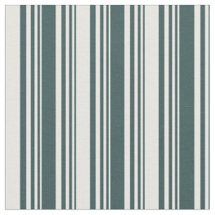 Dark Slate Grey and White Lined/Striped Pattern Fabric