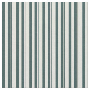 Dark Slate Grey & Beige Stripes/Lines Pattern Fabric