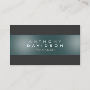 Dark Slate Grey Pattern Monogram Business Card