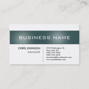 Dark Slate Grey Stripe White Charm Business Card