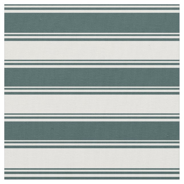 Dark Slate Grey & White Lined/Striped Pattern Fabric (Close Up)