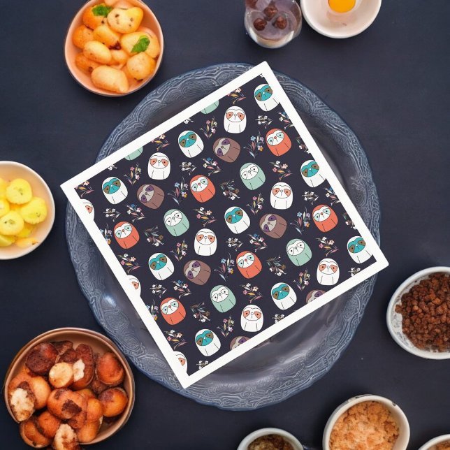 Dark Sloth  Napkin (dinner napkin)