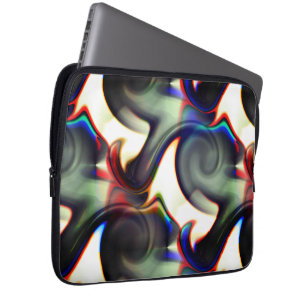 Dark smoke or spirally hollowed out with coloured  laptop sleeve