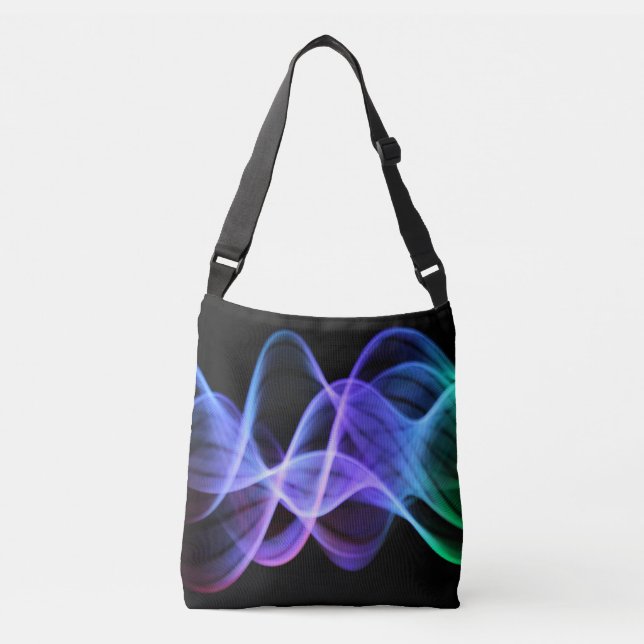 Dark Smokey swirl pattern Purple  blue green Crossbody Bag (Front)