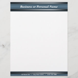 Dark Sophisticated Blue letterhead