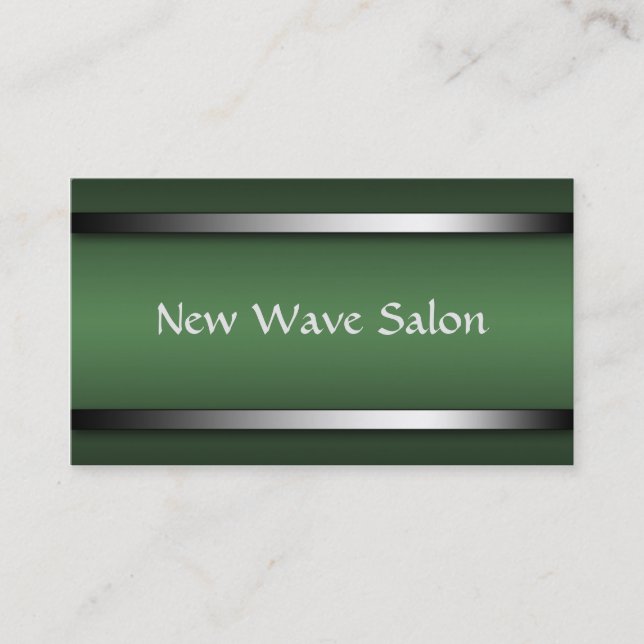 Dark Sophisticated Green Appointment Cards (Front)