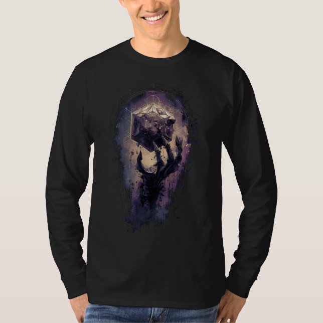 Dark Sorcery Demonic Hand Graphic Long Sleeve T-Shirt (Front)