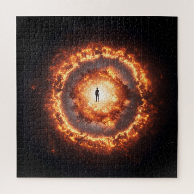 Dark Spirit but Hopeful inside Cosmic Explosion Jigsaw Puzzle (Vertical)