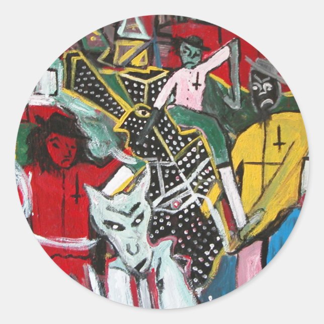 DARK SPIRIT CLASSIC ROUND STICKER (Front)
